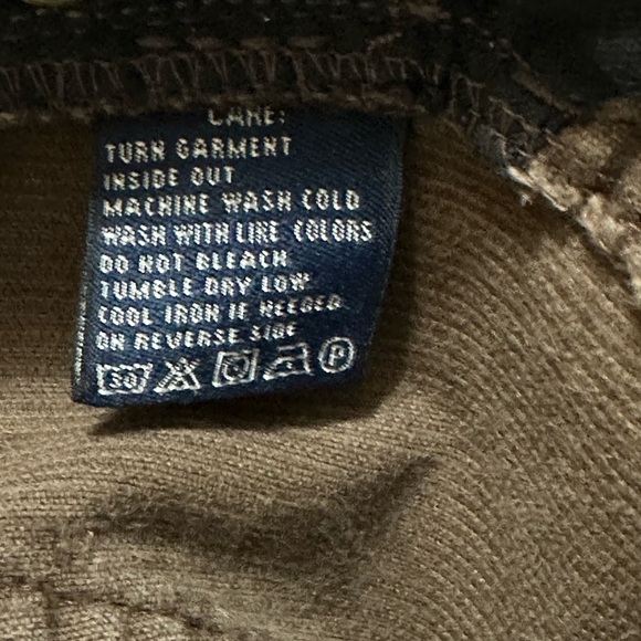 Ralph Lauren Sport Brown Corduroy Five-Pocket Mid-Rise Bootcut Jeans, Size 10 - Picture 6 of 7